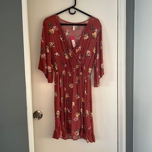 Flowered sun dress size M